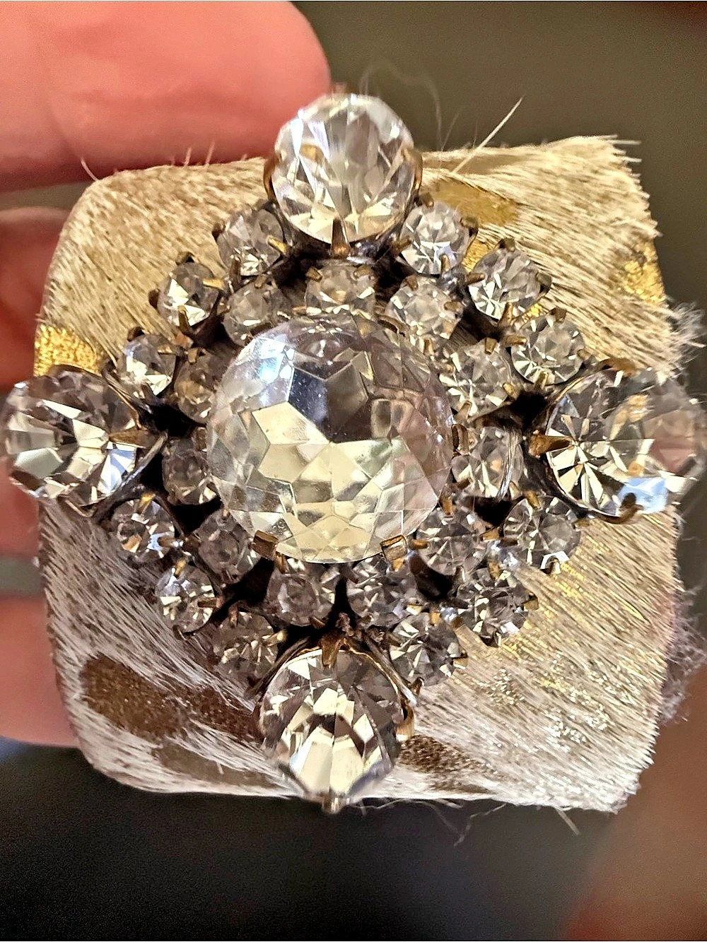MADE DEEP SOUTH Jeweled leather cuff